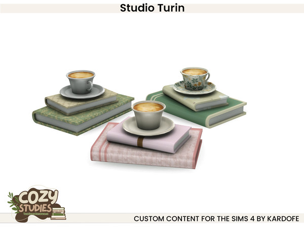 Sims 4 — kardofe_Studio Turin_Books and mugs by kardofe — Cosy studio in Nordic style, with light and practical furniture