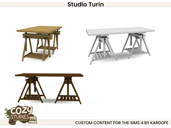 Sims 4 — kardofe_Studio Turin_Desk by kardofe — Cosy studio in Nordic style, with light and practical furniture and some