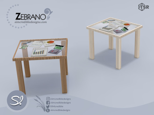 Sims 4 — Zebrano calculation table [chess] by SIMcredible! — by SIMcredibledesigns.com 2 colors variations
