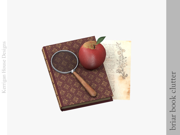 Sims 4 — Briar Book Clutter by kerriganhouse — Cute and cozy stationery decor.