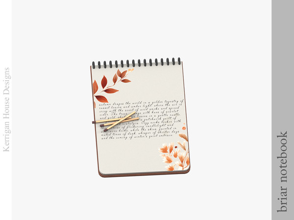 Sims 4 — Briar Notebook by kerriganhouse — Cute and cozy stationery decor.
