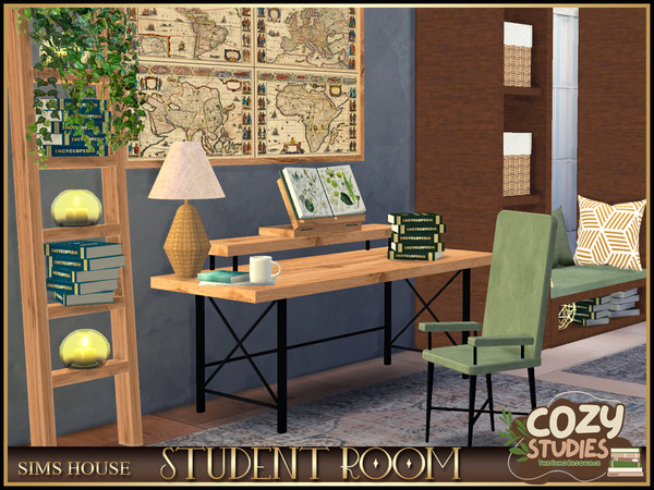 Sims 4 — STUDENT ROOM by Sims_House — STUDENT ROOM: Sofa cabinet (for medium and high wall)