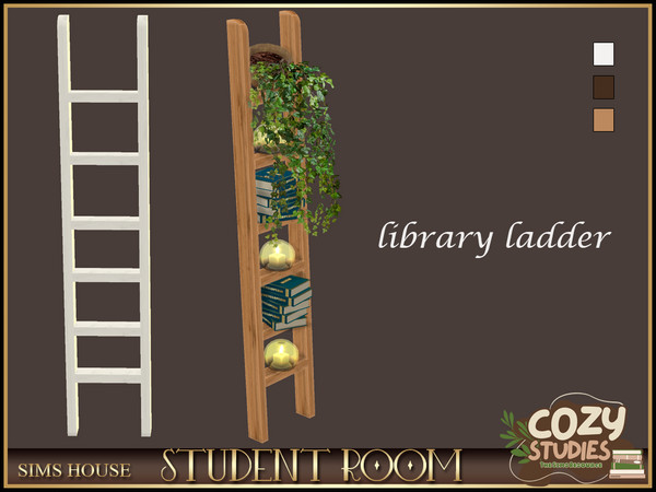Sims 4 — [Sims House] Library ladder | STUDENT ROOM by Sims_House — STUDENT ROOM: Sofa cabinet (for medium and high wall)