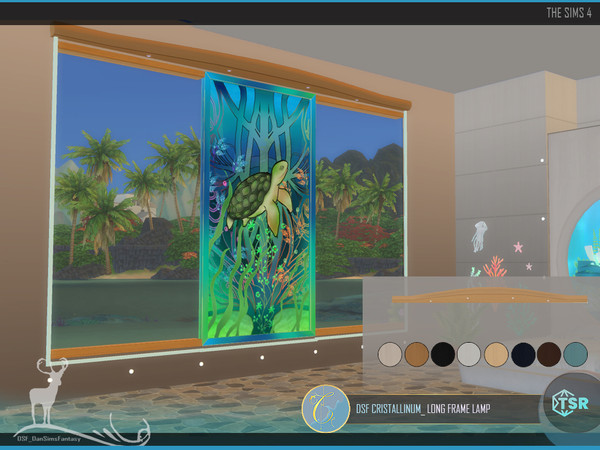 Sims 4 — DSF CRYSTALLINUM _ LONG FRAME LAMP by DanSimsFantasy — This set contains three Panoramic Windows in regular,