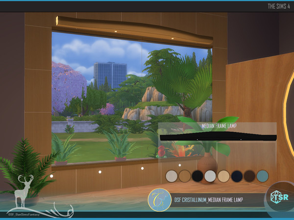 Sims 4 — DSF CRYSTALLINUM _ MEDIAN FRAME LAMP by DanSimsFantasy — This set contains three Panoramic Windows in regular,