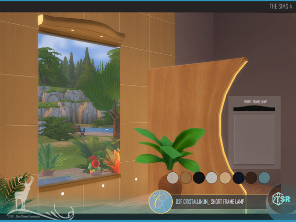 Sims 4 — DSF CRYSTALLINUM _ SHORT FRAME LAMP by DanSimsFantasy — This set contains three Panoramic Windows in regular,