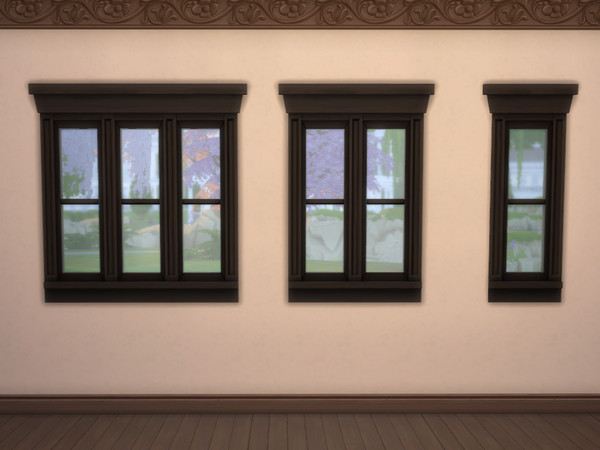 Sims 4 — The Upright Window by Poot_McToot — Recolor of windows, changed interior white to match exterior color