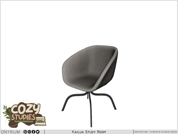 Sims 4 — Kailua Chair by Onyxium — Onyxium@TSR Design Workshop Study Room Collection - Belong To The 2024 Year