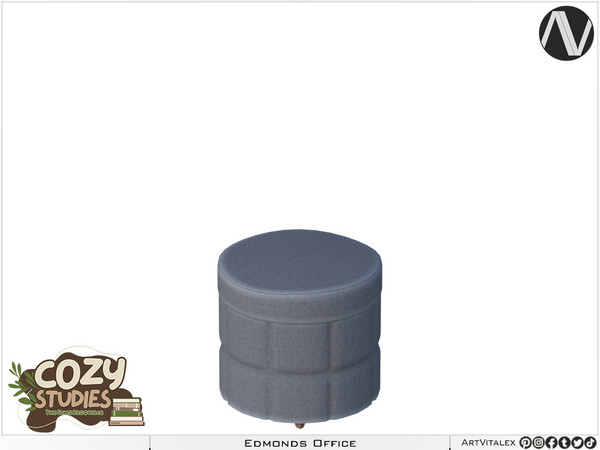 Sims 4 — Edmonds Pouf by ArtVitalex — Bedroom Collection All rights reserved - Belong to 2024 ArtVitalex@TSR - Custom