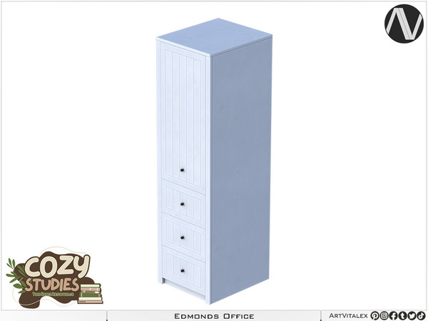 Sims 4 — Edmonds Cupboard With Three Drawers And Single Door by ArtVitalex — Bedroom Collection All rights reserved -