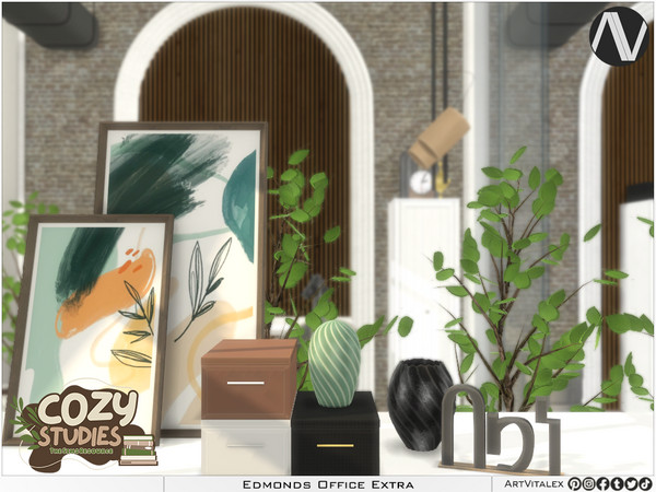 Sims 4 — Edmonds Office Extra by ArtVitalex — Bedroom Collection All rights reserved - Belong to 2024 ArtVitalex@TSR -