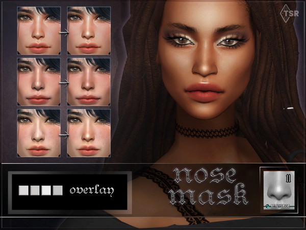 Sims 4 — Nose mask 11 (Overlay) by RemusSirion — Nose mask 11, a soft nose for your sims. update 2023-03-18: enabled for