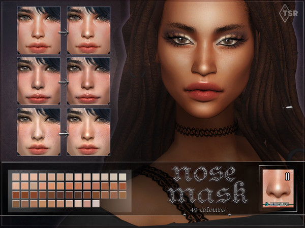 Sims 4 — Nose mask 11 (full coverage) by RemusSirion — Nose mask 11, a soft nose for your sims. update 2023-03-18: