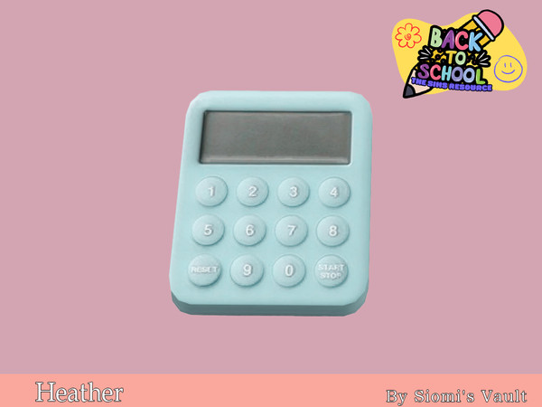 Sims 4 — Heather - Calculator by siomisvault — Hello out there! I made a back to school set for all of you I hope you