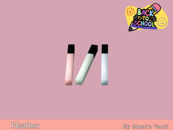 Sims 4 — Heather - Markers by siomisvault — Hello out there! I made a back to school set for all of you I hope you like