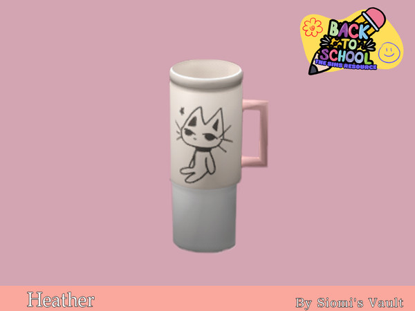 Sims 4 — Heather - Thermal Mug by siomisvault — Hello out there! I made a back to school set for all of you I hope you