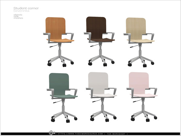 Sims 4 — Student corner - desk chair by Severinka_ — A set of furniture and decor for the design of the students corner.