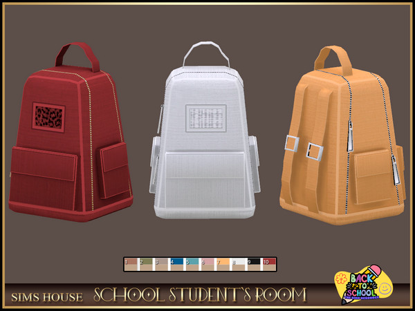 Sims 4 — [Sims House] Backpack | SCHOOL STUDENT'S ROOM by Sims_House — SCHOOL STUDENT'S ROOM: