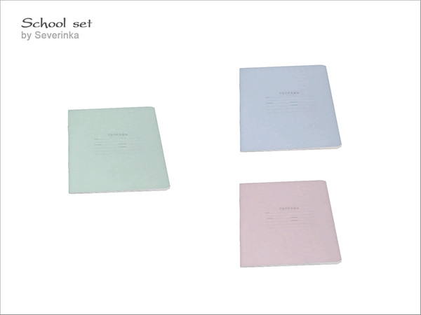 Sims 4 — [School set] - Copybook by Severinka_ — Copybook From the set of 'School set' 3 colors
