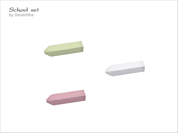 Sims 4 — [School set] - Chalk by Severinka_ — Chalk From the set of 'School set' 3 colors