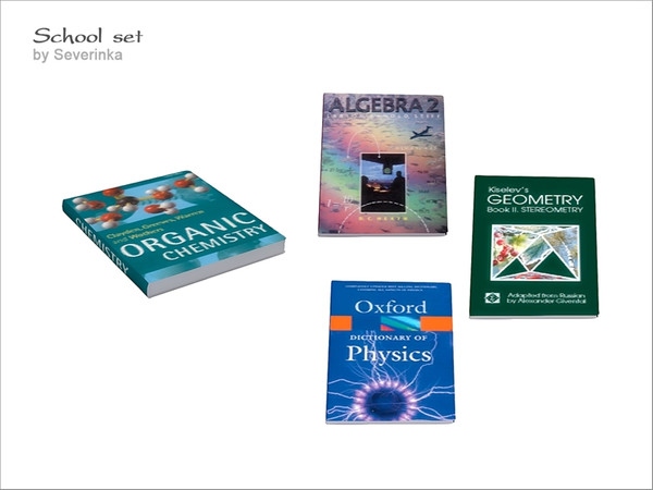 Sims 4 — [School set] - School textbook Eng by Severinka_ — School textbook English From the set of 'School set' 4 colors