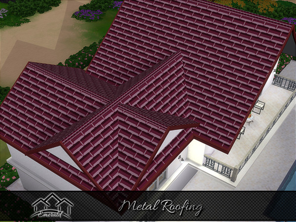 Sims 4 — Metal Roof1 by Emerald — Metal Roofing's durability to resist uplift by high winds offer a lifetime protection.