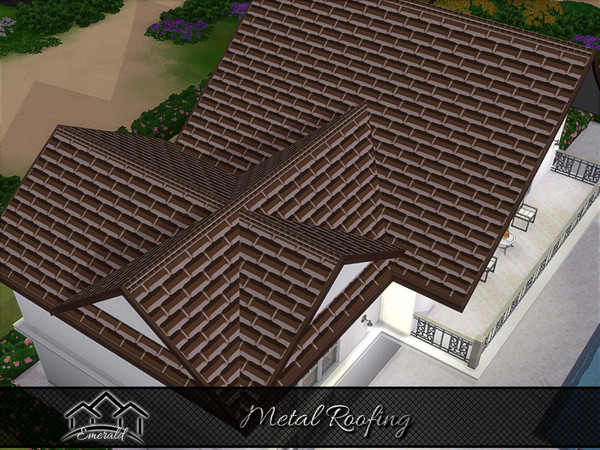 Sims 4 — Metal Roof6 by Emerald — Metal Roofing's durability to resist uplift by high winds offer a lifetime protection.
