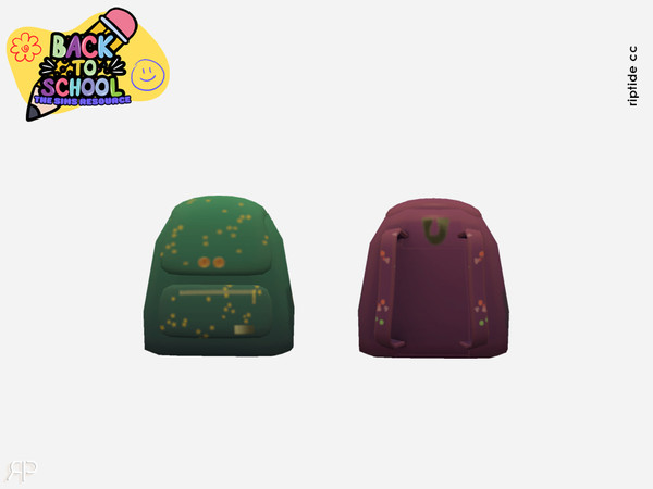 Sims 4 — Riptide CC- Scholarly Beginnings Collection School Bag by Riptidecc — The Scholarly Beginnings Collection is