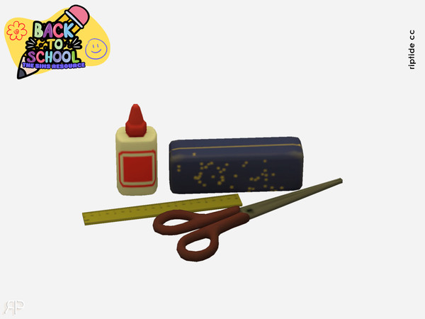 Sims 4 — Riptide CC- Scholarly Beginnings Collection PensilCase by Riptidecc — The Scholarly Beginnings Collection is