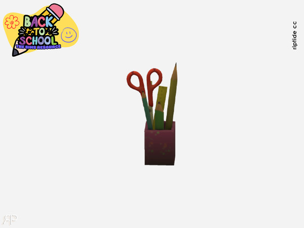 Sims 4 — Riptide CC- Scholarly Beginnings Collection Utility Vase by Riptidecc — The Scholarly Beginnings Collection is