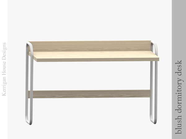 Sims 4 — Blush Dormitory Desk by kerriganhouse — A sweet and soft dormitory set, perfect for the most stylish student!