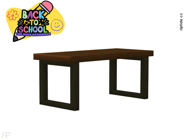 Sims 4 — Riptide CC- Back to Books Collection Desk by Riptidecc — The Back to Books Collection brings a timeless,