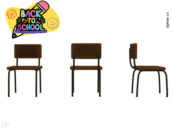 Sims 4 — Riptide CC- Back to Books Collection Chair by Riptidecc — The Back to Books Collection brings a timeless,