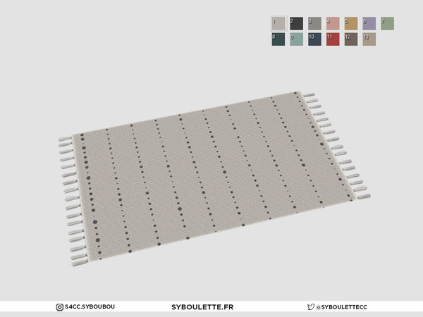 Sims 4 — Clarisse - Rug by Syboubou — Scandinavian style rug with minimalistic design.