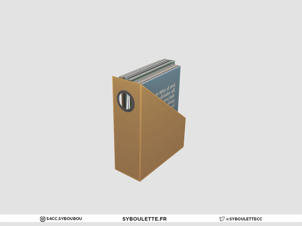 Sims 4 — Clarisse - Folder box by Syboubou — This is a box folder perfect for cluttering your desk or shelves.