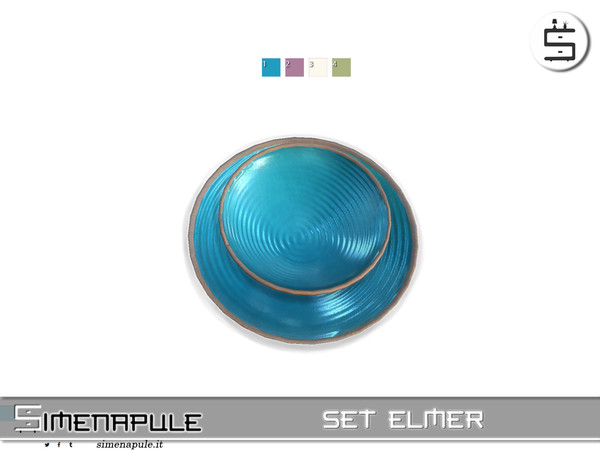 Sims 4 — [SeN4] Set Elmer - Plates 01 by Simenapule — Set ElmerSet ElmerSet ElmerSet Elmer