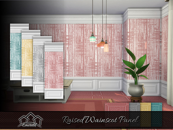 Sims 4 — Raised Wainscot Panel by Emerald — Raised wainscot panel will elevate your interior design but also creates