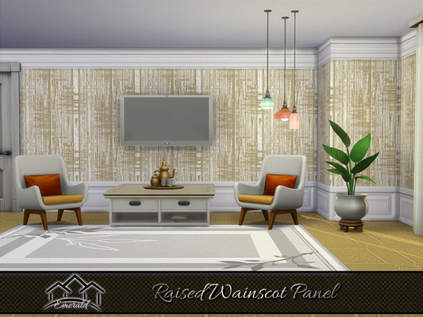 Sims 4 — Raised Wainscot Panel1 by Emerald — Raised wainscot panel will elevate your interior design but also creates