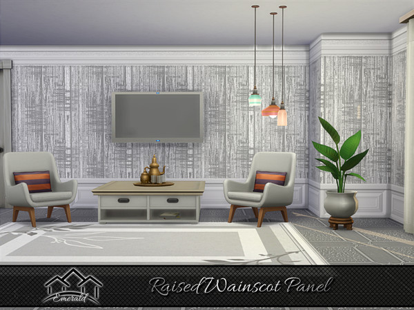 Sims 4 — Raised Wainscot Panel2 by Emerald — Raised wainscot panel will elevate your interior design but also creates
