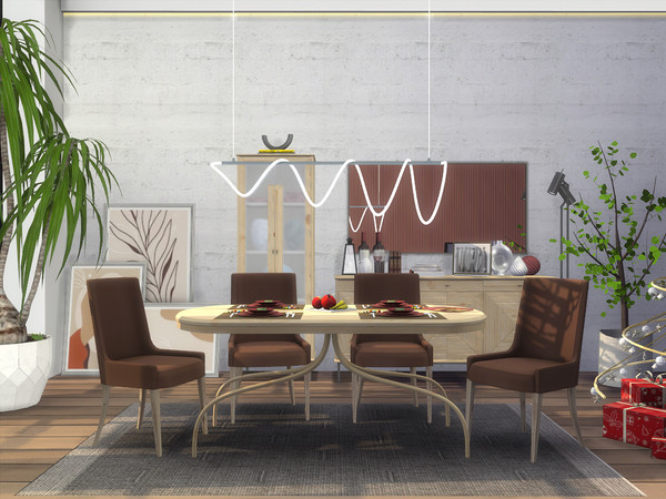 Sims 3 — Olwen Dining Room by Onyxium — Onyxium@TSR Design Workshop Dining Room Collection - Belong To The 2024 Year