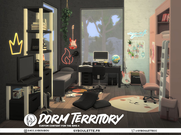 Sims 4 — Patreon Release - Dorm Territory (part 1) by Syboubou — This is the ultimate customizable haven for young Sims