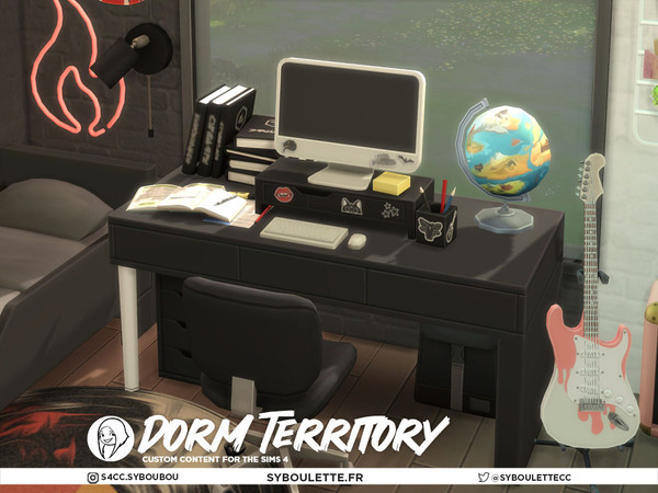 Sims 4 — Dorm Territory - Computer by Syboubou — This is the ultimate customizable haven for young Sims with a new custom