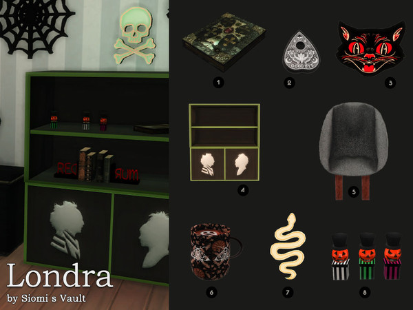 Sims 4 — Londra by siomisvault — Londra set is part of the room I made for the whole month so you'll find cool spooky