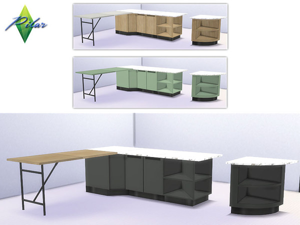 Sims 4 — Isla CounterIsla by Pilar — A kitchen that leaves a lot of freedom of expression