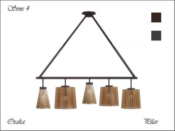 Sims 4 — Osaka Chandelier by Pilar — Pilar Osaka Chandelier