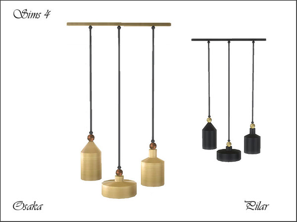 Sims 4 — Triade CeilingLampMedium by Pilar — Pilar Triade CeilingLampMedium