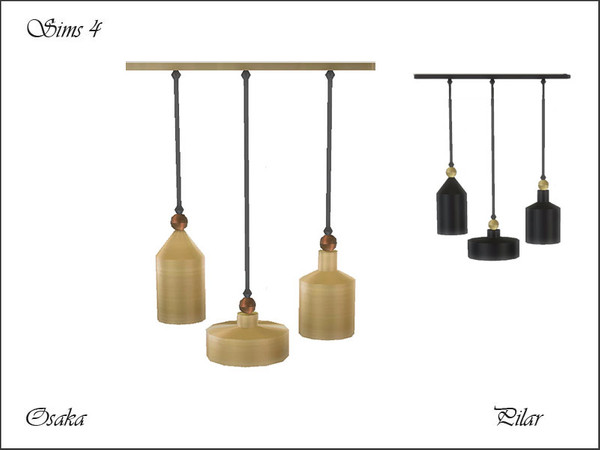 Sims 4 — Triade CeilingLamp by Pilar — Pilar Triade CeilingLamp