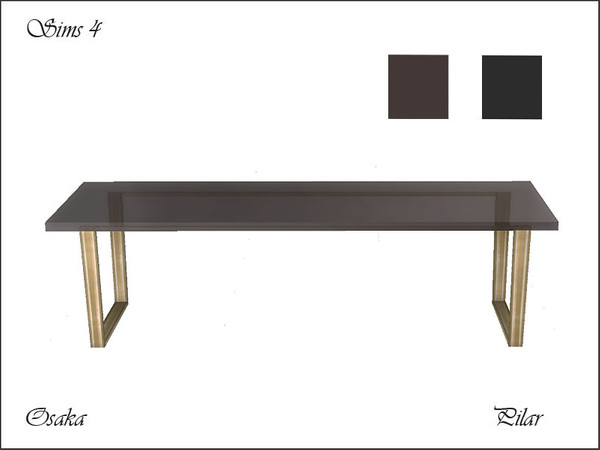 Sims 4 — Osaka DiningTableLarge by Pilar — Pilar Osaka DiningTableLarge