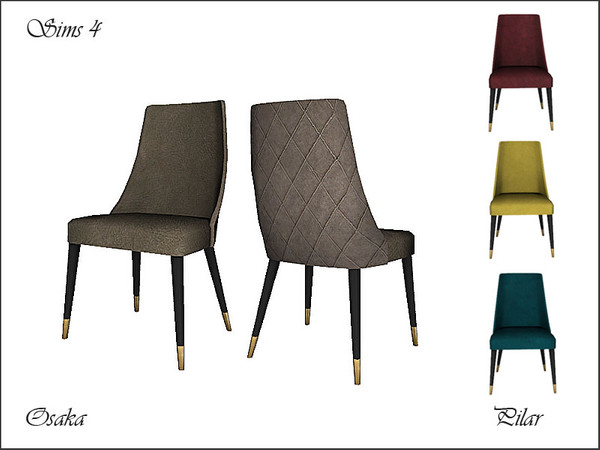 Sims 4 — Osaka DiningChair by Pilar — Pilar Osaka DiningChair