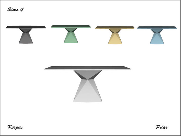 Sims 4 — CYFI  Korpus DiningTable by Pilar — CYFI Korpus DiningTable